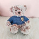 Plush Mascot Cuddly Toy Teddy Bear Gray Blue Sweater 21cm Plīša rotaļlietas