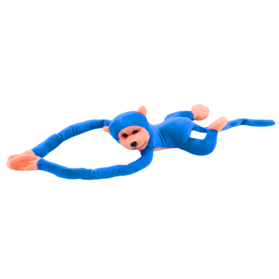 Plush Monkey Mascot with Sound, Blue, 60 cm Plīša rotaļlietas