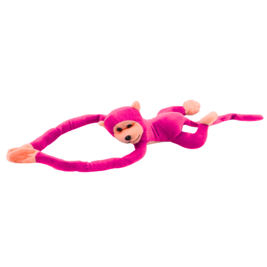 Plush Monkey Mascot with Sound, Dark Pink 80 cm Plīša rotaļlietas