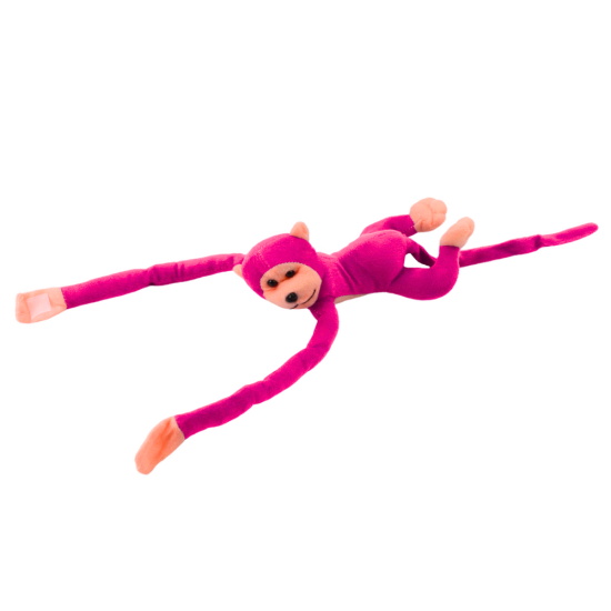 Plush Monkey Mascot with Sound, Dark Pink 80 cm Plīša rotaļlietas