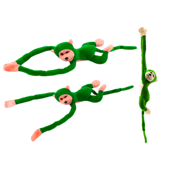 Plush Monkey Mascot with Sound, Green 80 cm Plīša rotaļlietas