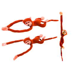 Plīša pērtiķu talismans ar skaņu, oranžs, 80 cm