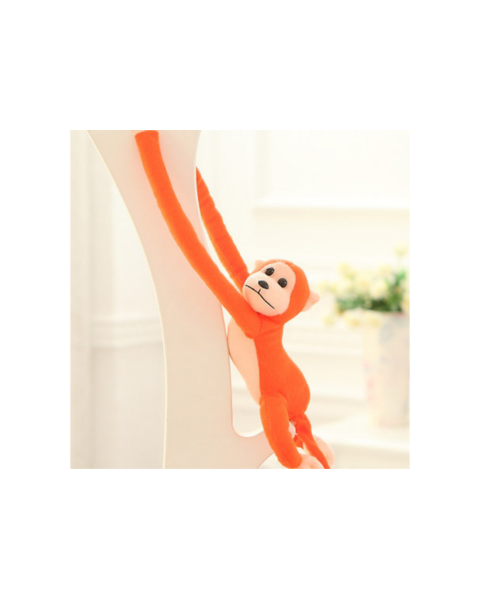 Plīša pērtiķu talismans ar skaņu, oranžs, 80 cm