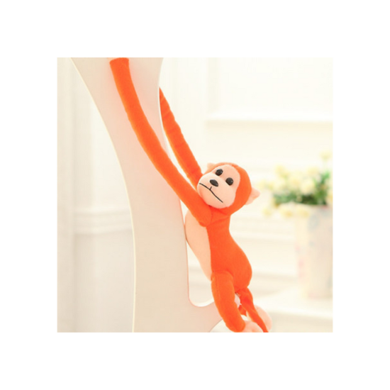 Plush Monkey Mascot with Sound, Orange 80 cm Plīša rotaļlietas