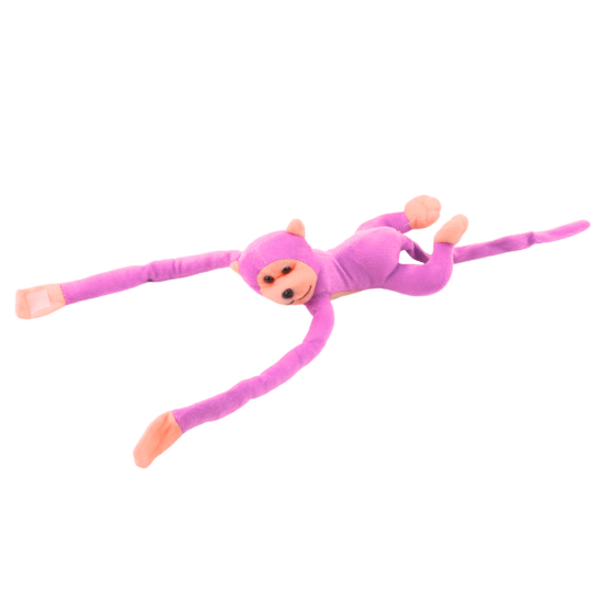 Plush Monkey Mascot with Sound, Pink 60 cm Plīša rotaļlietas
