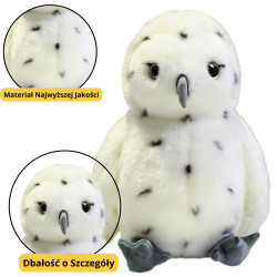 Plush owl bird plush toy mascot plush toy white 23 cm