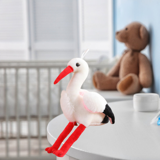 Plush Stork Bird Plush Toy Mascot Cuddly Toy 37cm Plīša rotaļlietas