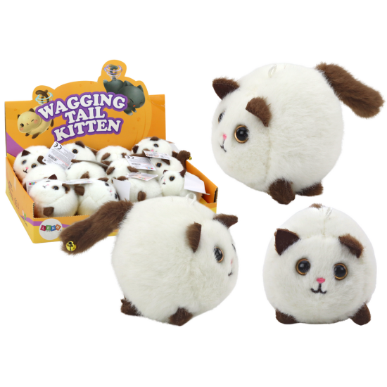 Plush Stretched Cat Jumping Mascot White Plīša rotaļlietas