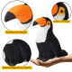 Plush Toucan Bird Plush Toy Mascot Cuddly Toy White 35cm Plīša rotaļlietas