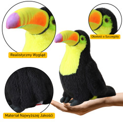 Yellow plush toucan bird 35 cm