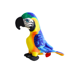Plush yellow parrot mascot 20 cm