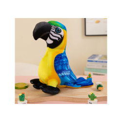 Plush yellow parrot mascot 20 cm