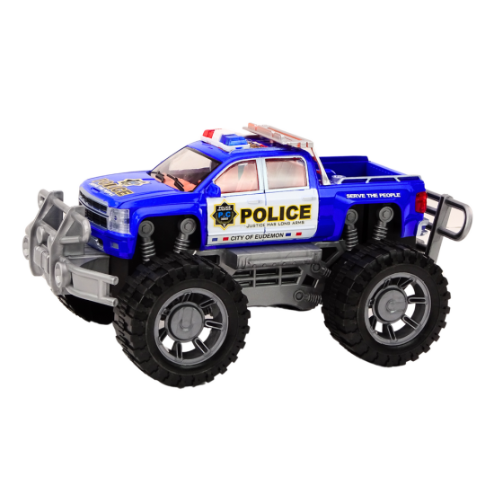 Police Car Pickup Blue Off-Road Police Vehicle Rotaļlietu automašīnas