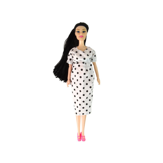 Grūtniece lelle baltā kleitā ar bērnu Leļļu un spēļu komplekti