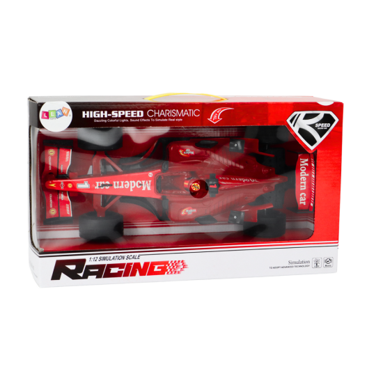 Racer Sports Car With Drive 1:12 Red Sounds Rotaļlietu automašīnas