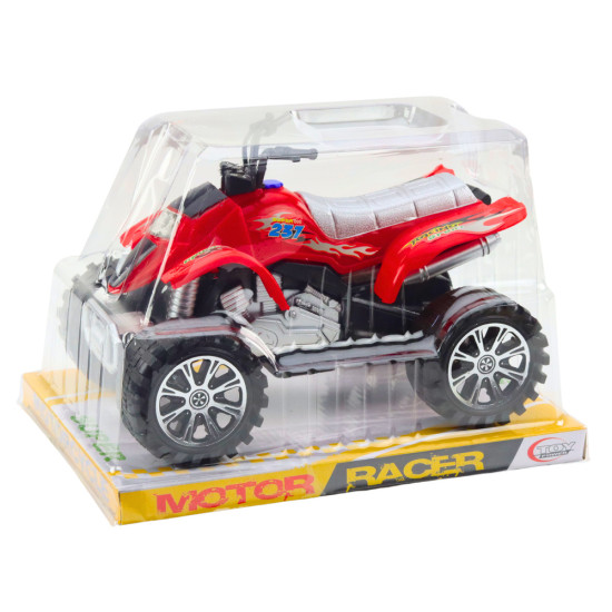 Quad Terrain Drive Treaded Wheels Red Rotaļlietu automašīnas
