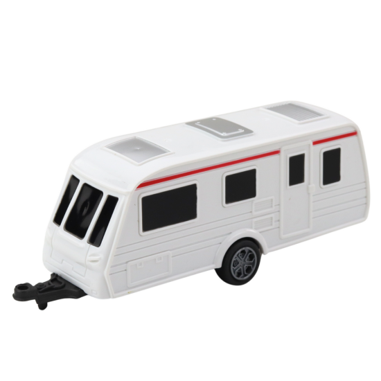 Set of Metal Car with Camper Trailer Red Rotaļlietu automašīnas