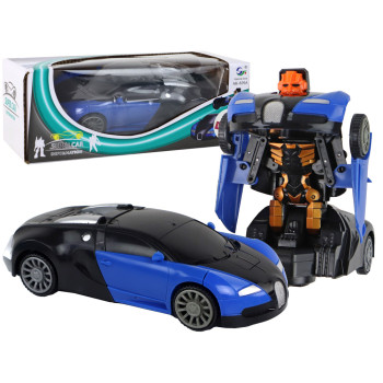 Robots auto 2in1 Bugatti zilas gaismas efekti