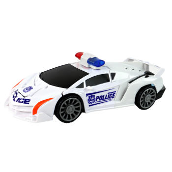 Robotu auto policijas balta 2in1 transformācija