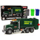 Rubbish Truck Bins Dark Green Sounds Lights Rotaļlietu automašīnas