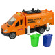 Rubbish Truck with Friction Drive Sound Effects Orange Rotaļlietu automašīnas