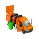 Rubbish Truck with Friction Drive Sound Effects Orange Rotaļlietu automašīnas