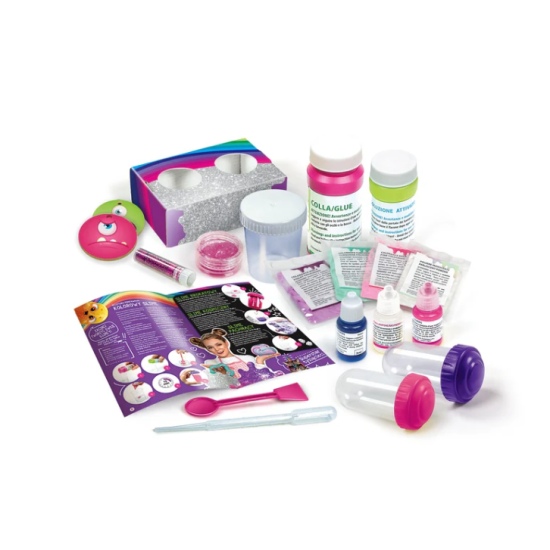 Super krāsainā gļotu laboratorija, po polsku Clementoni 50636 Saimnieki