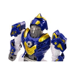 Tumši zils saliekamais robots