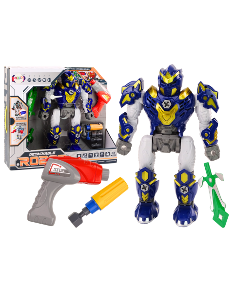 Tumši zils saliekamais robots