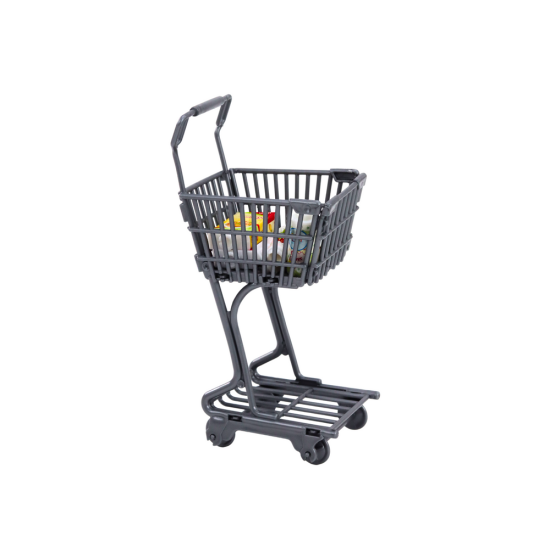 Lelle tirdzniecības centra komplekts ar plauktiem un iepirkumu ratiņiem Leļļu un spēļu komplekti