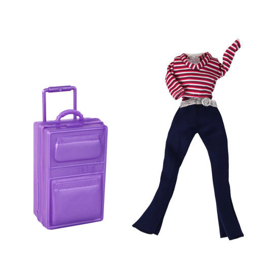 Doll set with a purple suitcase Dolls and game sets