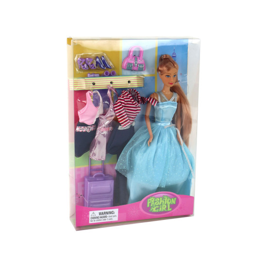Doll set with a purple suitcase Dolls and game sets
