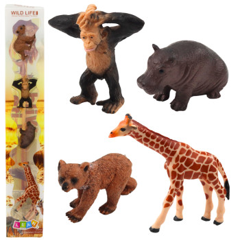 Savvaļas dzīvnieku mini figūriņu komplekts 6-9cm 4gab.