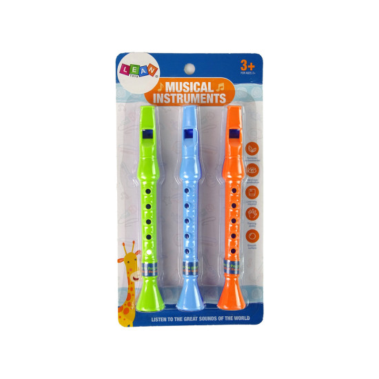 Triju flautu komplekts bērniem Mūzikas instrumentai