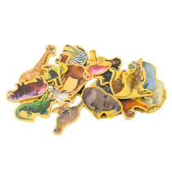 20 įvairių medinių gyvūnų magnetų rinkinys