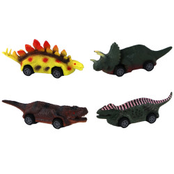 Krāsains dinozauru automašīnu komplekts 8 gab.