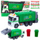 Garbage Truck Garbage Can Lights Sounds Green 1:16 Rotaļlietu automašīnas