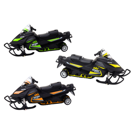 Snowmobile with spring suspension and drive, Scale 1:32, Lights, Sounds Rotaļlietu automašīnas