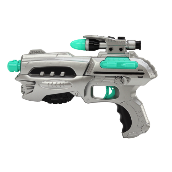 Kosmiskais komplekts ar gaismas zobenu, šauteni un aizsargbrillēm. Šautenes