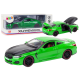 Sports Car Metal Friction Drive Openable Elements 1:24 Green Rotaļlietu automašīnas