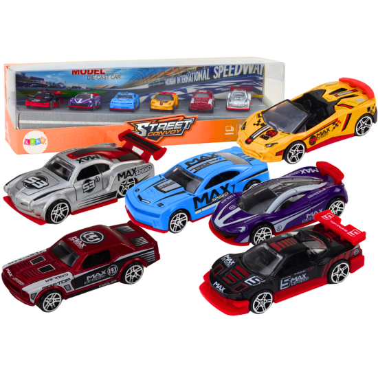 Spring Set 1:64 Sports Cars Metal Vehicles Mix 6 pcs. Rotaļlietu automašīnas