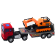 Set Truck Tow Truck Semi-trailer Crawler Excavator Rotaļlietu automašīnas