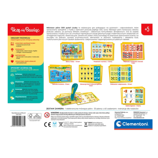 Skaitļu spēle ar runājošu pildspalvu, poļu valodā Clementoni 50783 Saimnieki