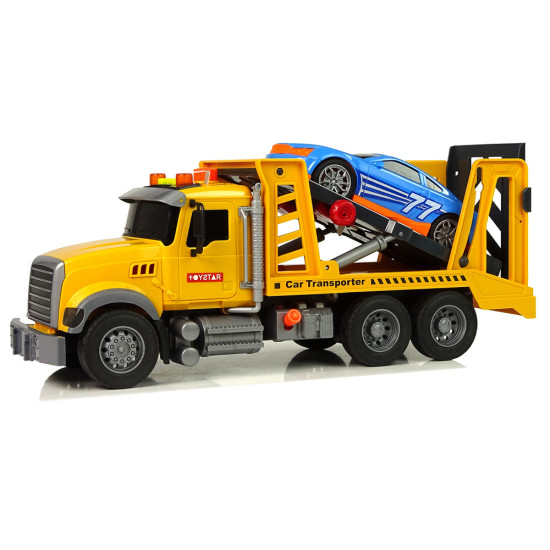 Transporter Truck Lorry Help Ramp Sounds Lights Rotaļlietu automašīnas