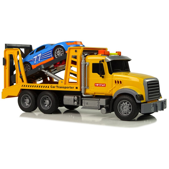 Transporter Truck Lorry Help Ramp Sounds Lights Rotaļlietu automašīnas