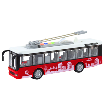 Trolejbuss 1:16 Gaismas skaņas darbojas balti un sarkani