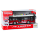 Trolleybus Bus 1:16 Lights Sounds Drive White and Red Rotaļlietu automašīnas