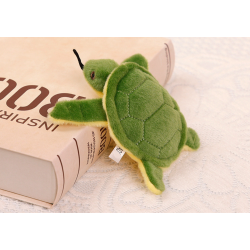 Bruņurupucis Plīša talismans atslēgu piekariņš Squeaker Green 15 cm