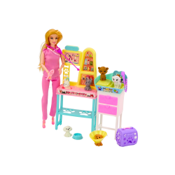 Veterinārā leļļu komplekts ar dzīvniekiem