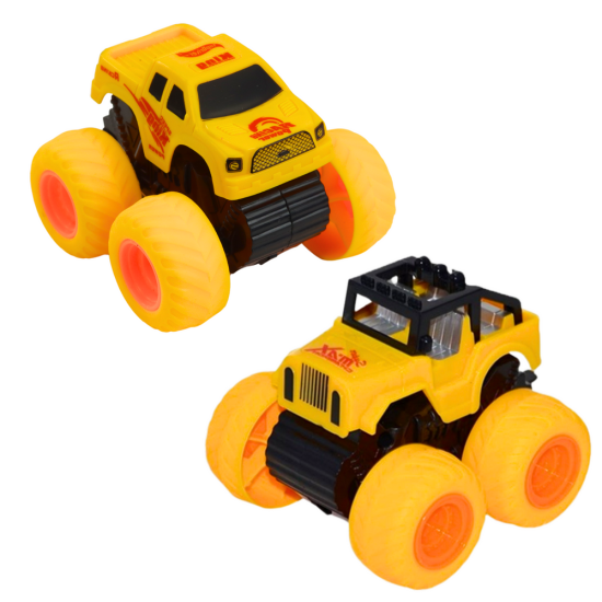 Climbing Off-Road Car With Drive Yellow Blue Rotaļlietu automašīnas